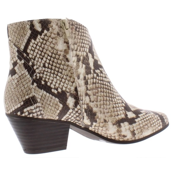 INC Women's Idra Block-Heel Booties, Tan Snake, Created for Macy's Women's Shoes - Picture 2 of 11